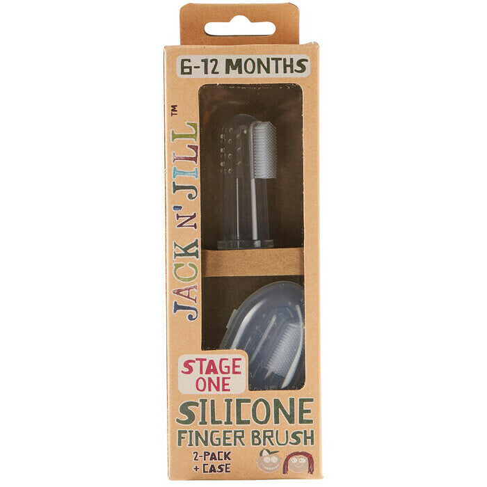 Jack N Jill Silicone finger brush -stage 1 2pk