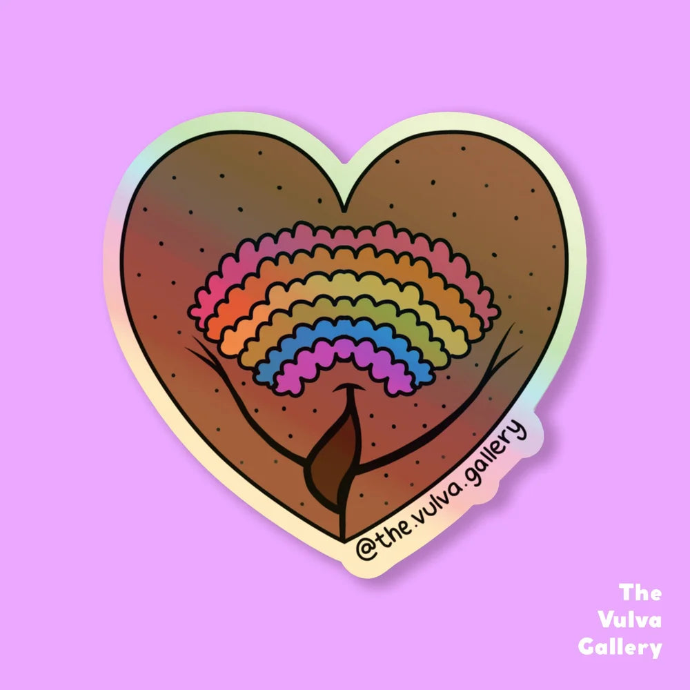 Rainbow Vulva Iridescent Sticker