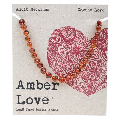 Amber Love Adults Necklace Cognac