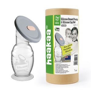 Haakaa Silicone Breast Pump & Cap Set