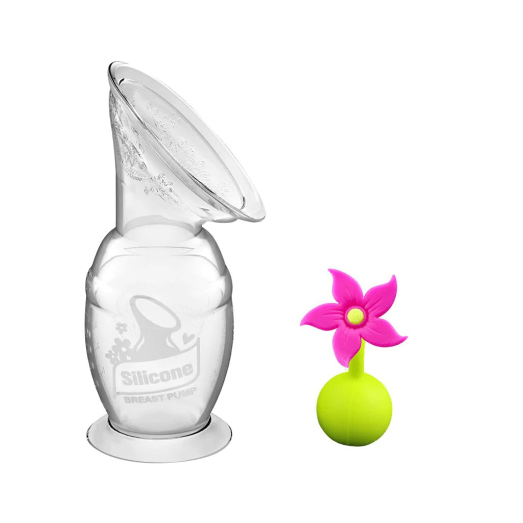 Haakaa 150ml Silicone Breast Pump & Flower Stopper Pack